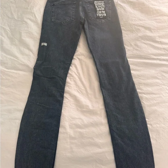 Ksubi Gray Skinny Jeans with Distressed Knees